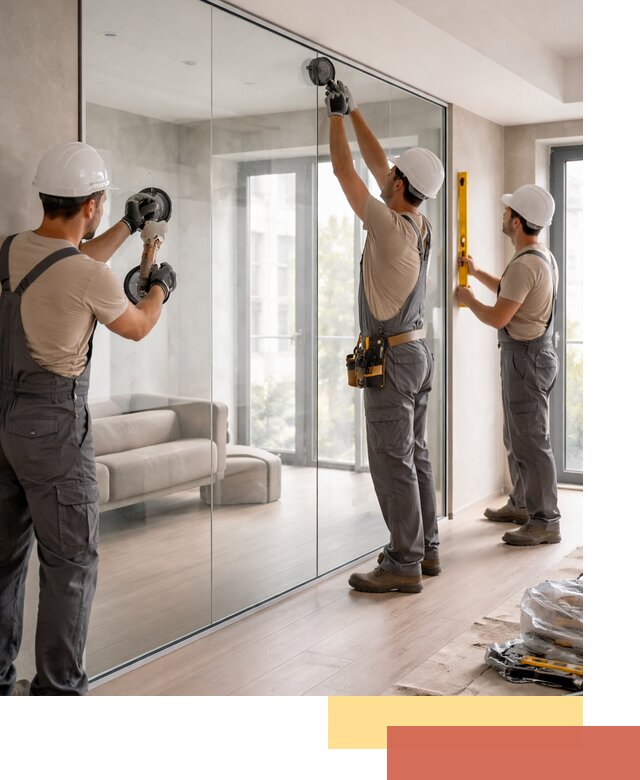 Перегородки из закаленного стекла в Сызрани для офисов и квартир