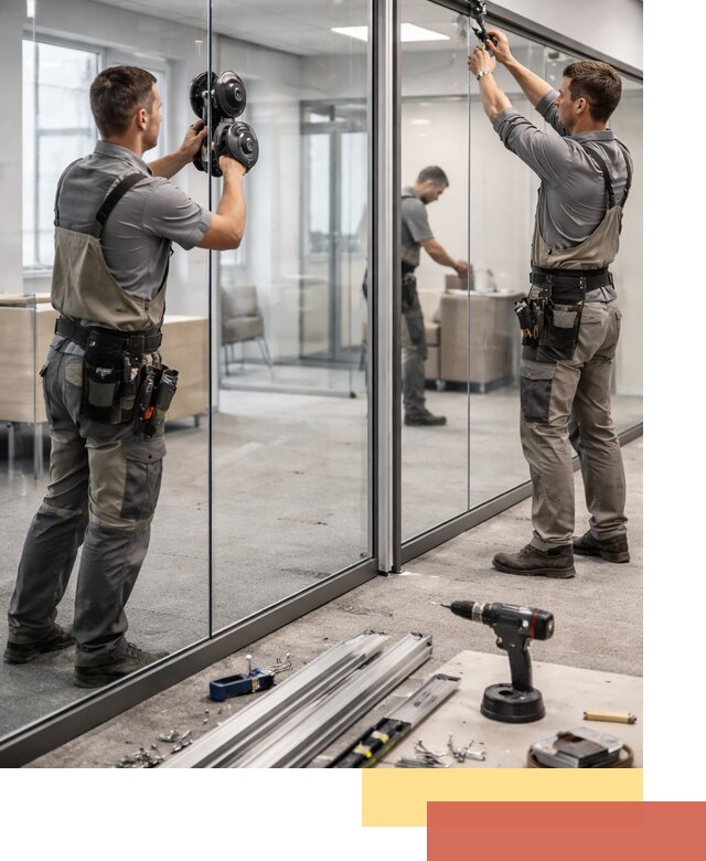 Стеклянные офисные перегородки под ключ в Сызрани