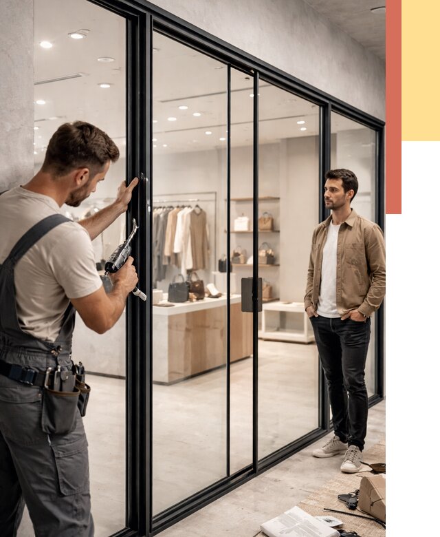 Стеклянные перегородки для магазинов в Сызрани от 8307 руб. под ключ | ОТДЕЛОЧНИК-Сзр