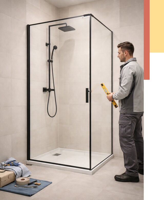 Стеклянные перегородки для душа в Сызрани от 12663 руб. | Монтаж под ключ — ОТДЕЛОЧНИК-Сзр