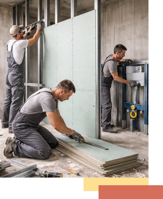 Монтаж и ремонт сантехнических перегородок в Сызрани