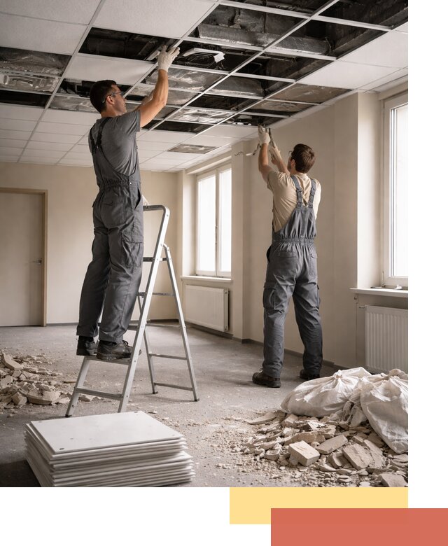 Демонтаж потолков Армстронг профессионально в Сызрани