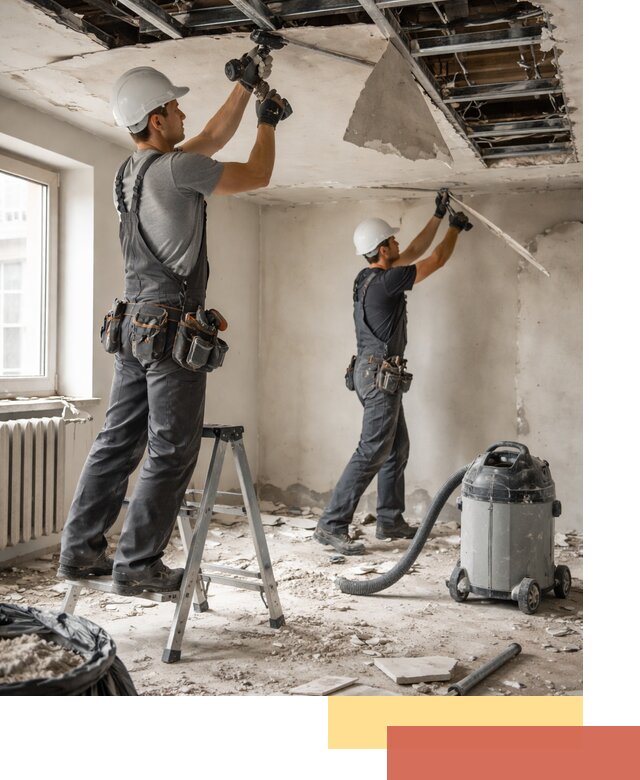 Демонтаж гипсокартонного потолка в Сызрани быстро и аккуратно