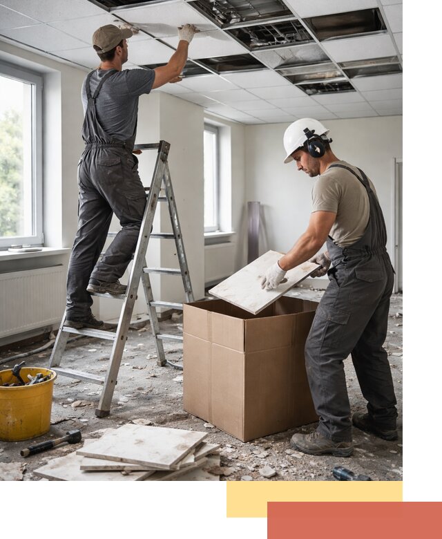 Демонтаж потолочной плитки в Сызрани быстро и аккуратно