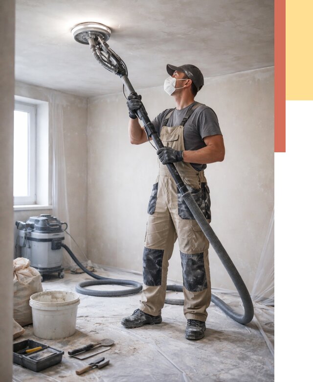 Шлифовка потолка в Сызрани от 3546 руб. — услуги шлифования потолка | ОТДЕЛОЧНИК-Сзр