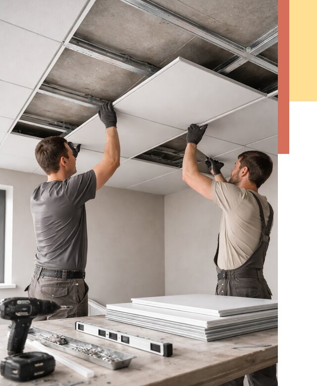 Монтаж кассетного потолка в Сызрани от 4559 руб/м2 — установка и сборка | ОТДЕЛОЧНИК-Сзр