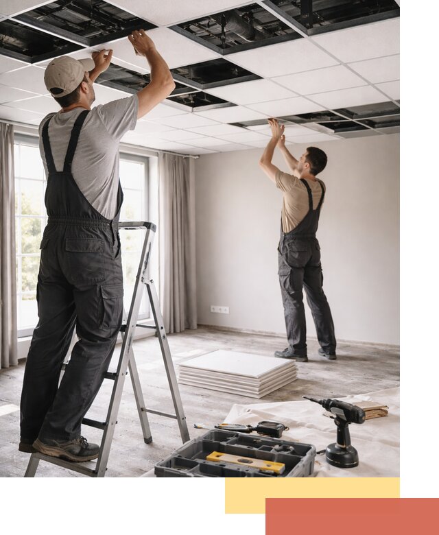 Замена плит подвесного потолка в Сызрани быстро и качественно