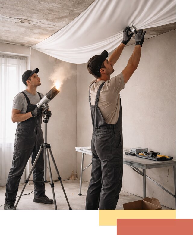 Установка натяжного потолка под ключ в Сызрани