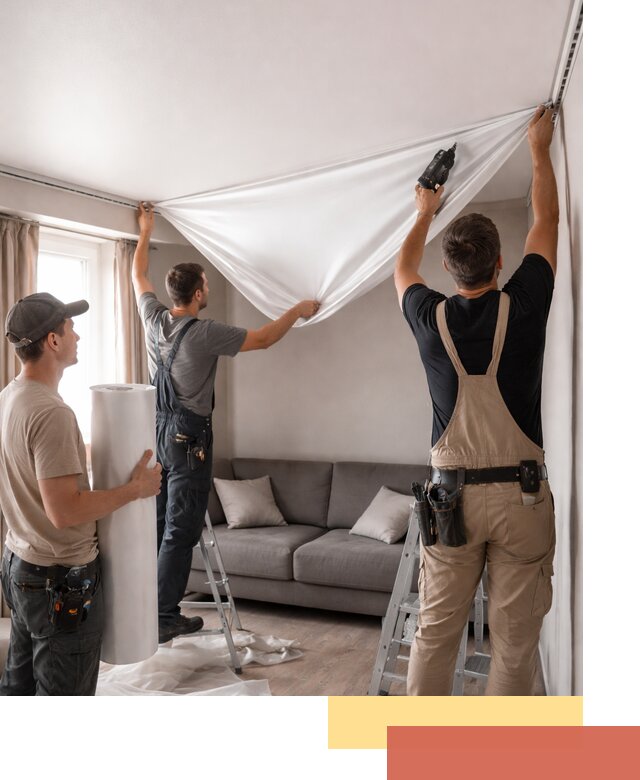 Монтаж сатинового натяжного потолка в Сызрани качественно и быстро