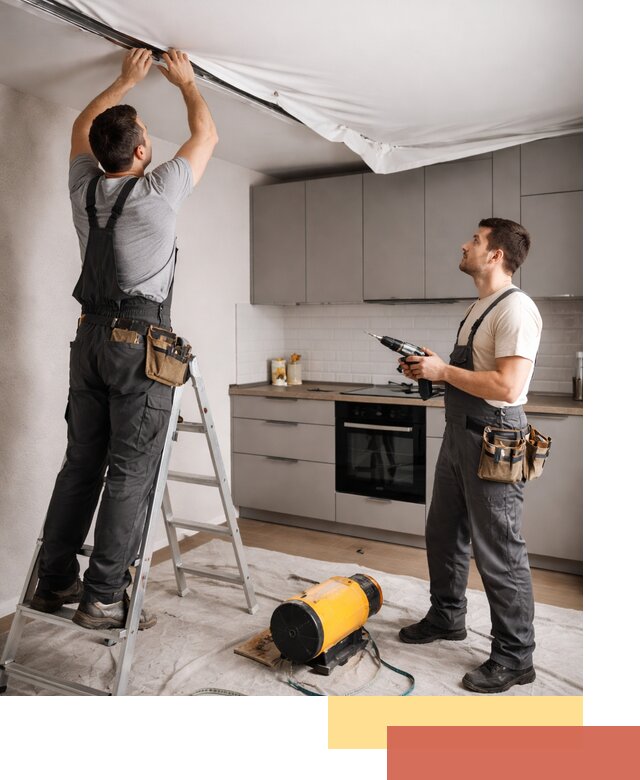 Монтаж натяжного потолка на кухне в Сызрани