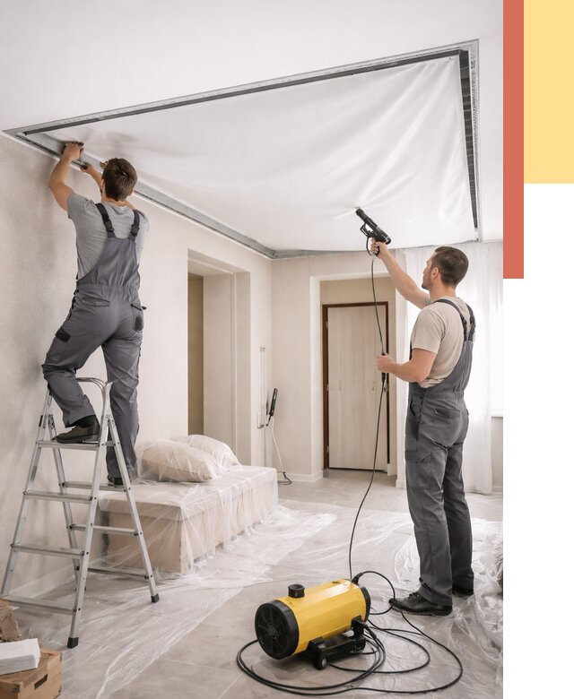 Монтаж натяжного потолка в прихожей в Сызрани от 2684 руб. под ключ | ОТДЕЛОЧНИК-Сзр