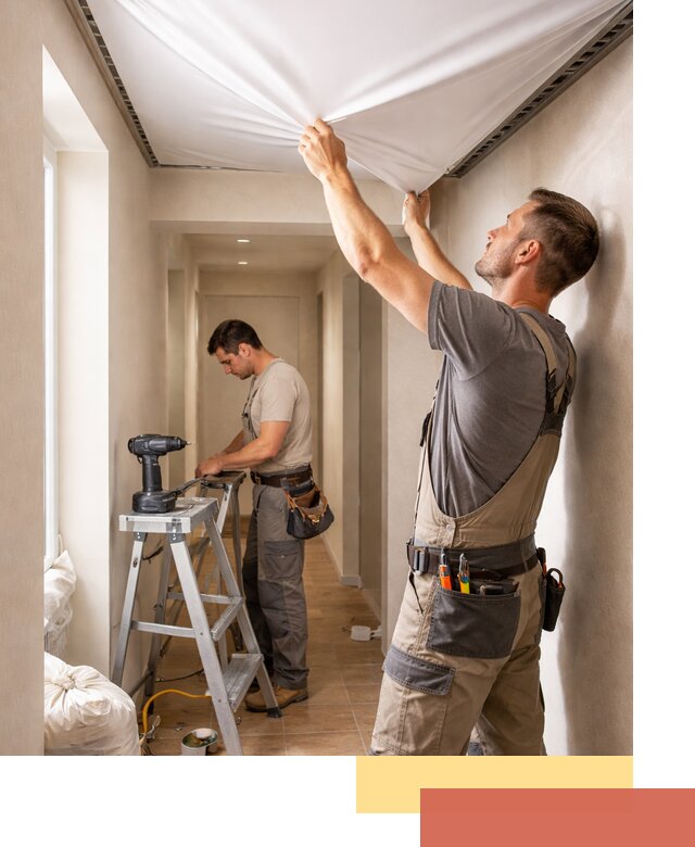 Монтаж натяжного потолка в прихожей в Сызрани