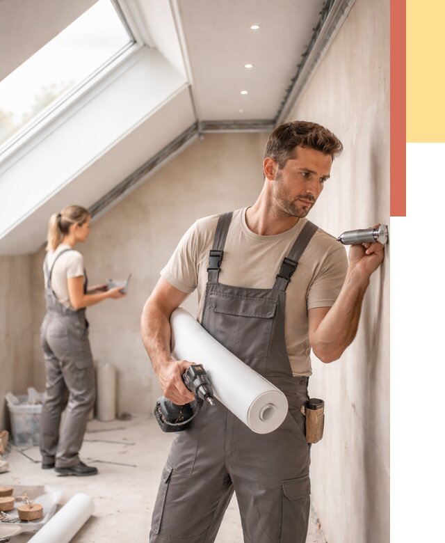 Монтаж натяжного потолка на мансарде в Сызрани от 3546 руб. | ОТДЕЛОЧНИК-Сзр