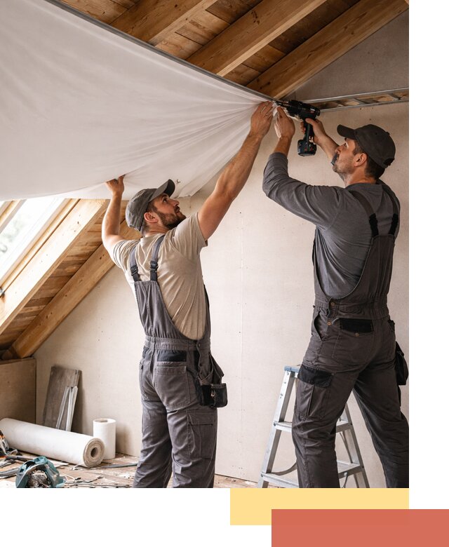 Монтаж натяжного потолка в мансарде в Сызрани