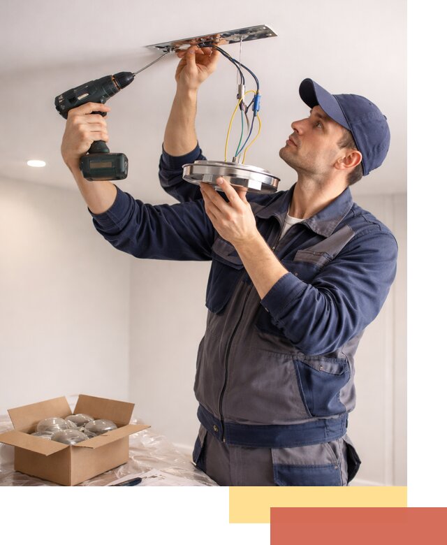 Установка люстры в натяжной потолок в Сызрани