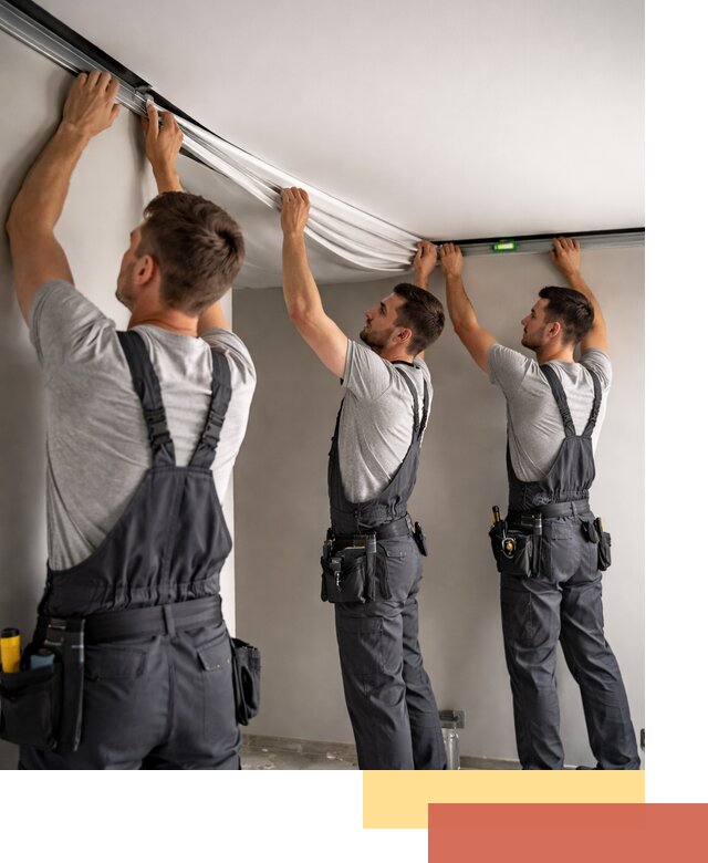 Теневые натяжные потолки в Сызрани: монтаж и отделка быстро и качественно