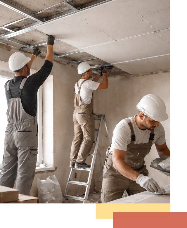 Одноуровневый потолок из гипсокартона в Сызрани — монтаж и отделка