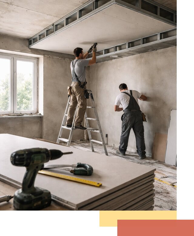 Двухуровневый потолок из гипсокартона в Сызрани