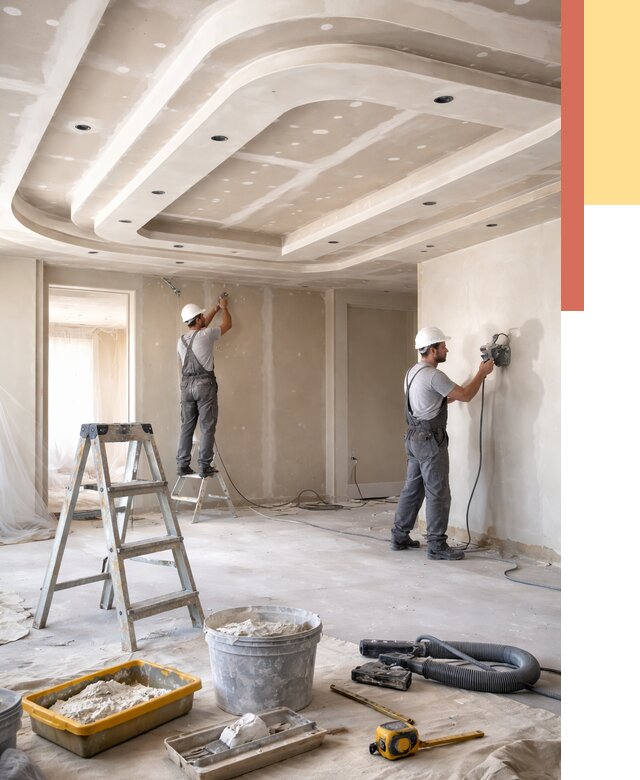 Многоуровневый потолок из гипсокартона в Сызрани от 760 руб. под ключ | ОТДЕЛОЧНИК-Сзр