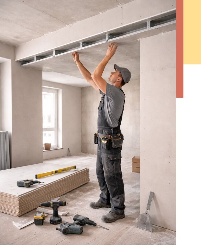 Потолок из гипсокартона с нишей в Сызрани от 1266 руб. под ключ | ОТДЕЛОЧНИК-Сзр