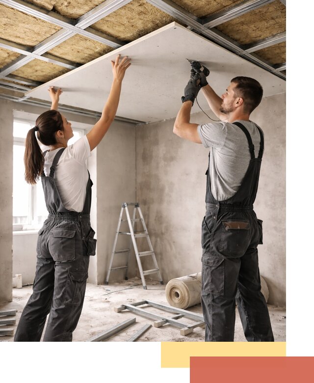 Звукоизоляция потолка из ГКЛ в Сызрани профессионально и надежно