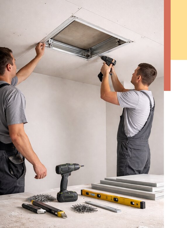 Установка люка в потолок ГКЛ в Сызрани от 2533 руб. под ключ | ОТДЕЛОЧНИК-Сзр