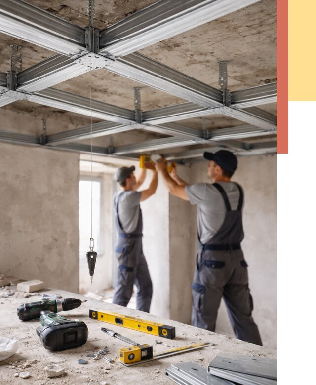 Монтаж каркаса потолка из профиля в Сызрани от 4559 руб. — услуги ОТДЕЛОЧНИК-Сзр