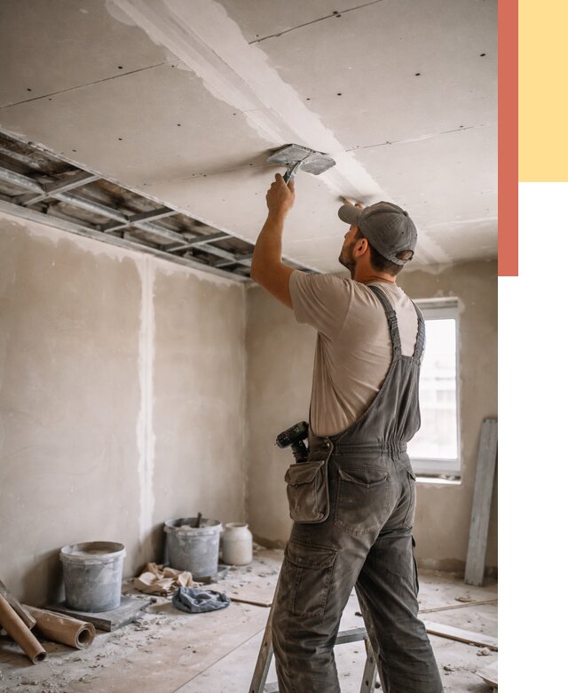 Ремонт потолка из гипсокартона в Сызрани от 658 руб./м² — быстро и недорого | ОТДЕЛОЧНИК-Сзр