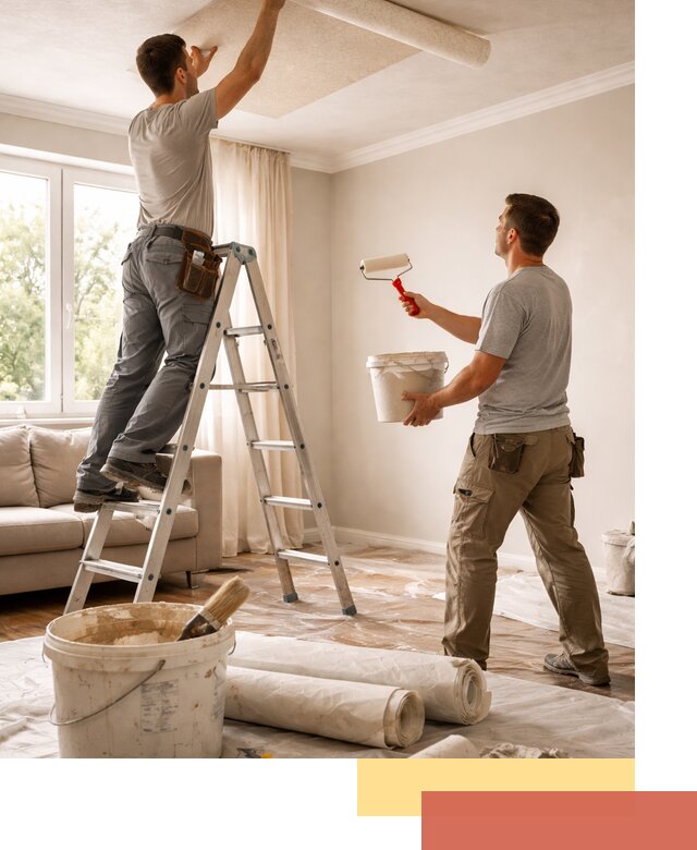 Поклейка обоев на потолок в Сызрани — качественно и быстро