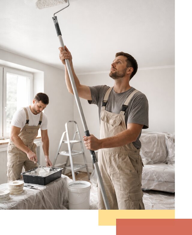 Покраска потолка водоэмульсионной краской в Сызрани