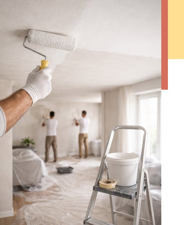 Покраска потолка акриловой краской в Сызрани от 2533 руб. | ОТДЕЛОЧНИК-Сзр