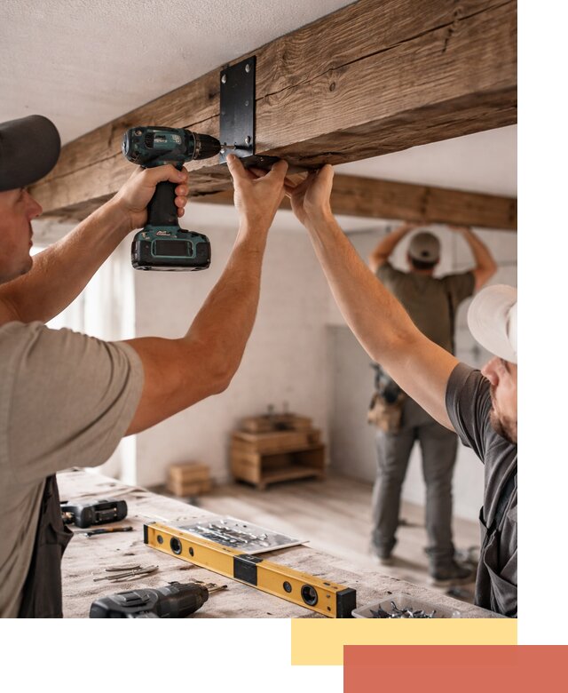 Монтаж декоративных потолочных балок в Сызрани