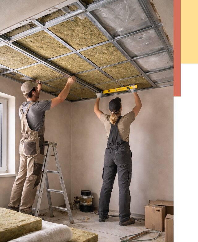 Шумоизоляция потолка в Сызрани от 1266 руб. под ключ — услуги ОТДЕЛОЧНИК-Сзр